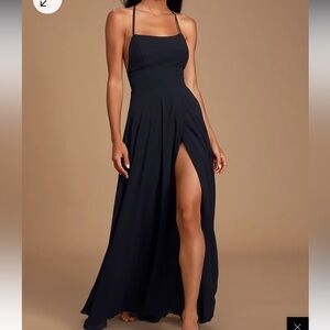 Dreamy Romance Black Backless Maxi Dress - Lulus